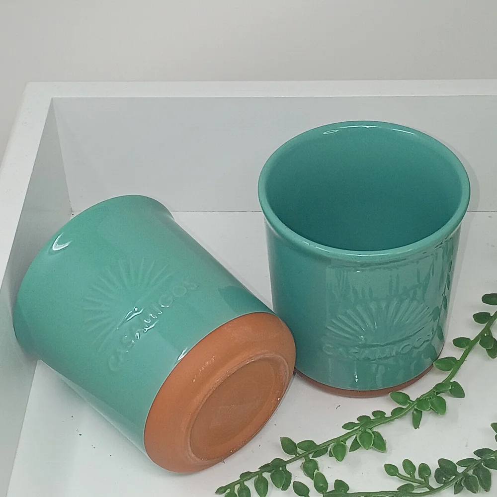 Casamigos Teal Ceramic Tumbler Set Of Two